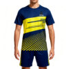 2025-2026 Collection Blue-Yellow Color-Block Casual Sports Tracksuit