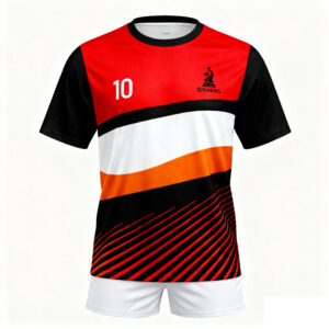 2025-2026 Collection Red and Black color-blocked stripes Casual Sports Tracksuit